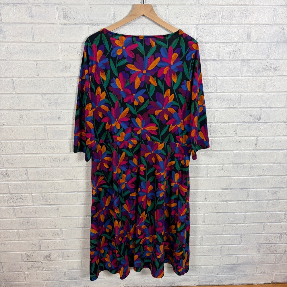 Popsy Dress Lot Womens UK 22 US 18 Pockets Novelty Print Stretch Whimsical - Picture 6 of 16